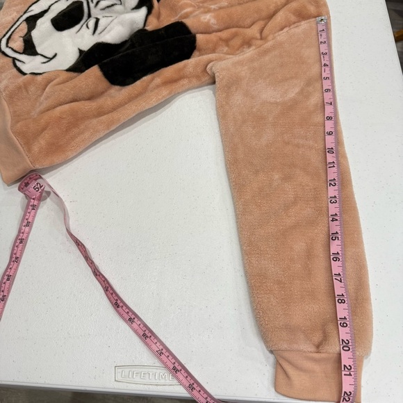 Disney Mickey Mouse Pullover Velour Sweatshirt Peach Junior Size Medium (7-9) - Picture 5 of 12